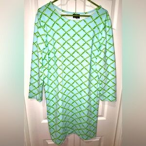 Sailor-Sailor Bamboo Trellis Print Dress – Size XL